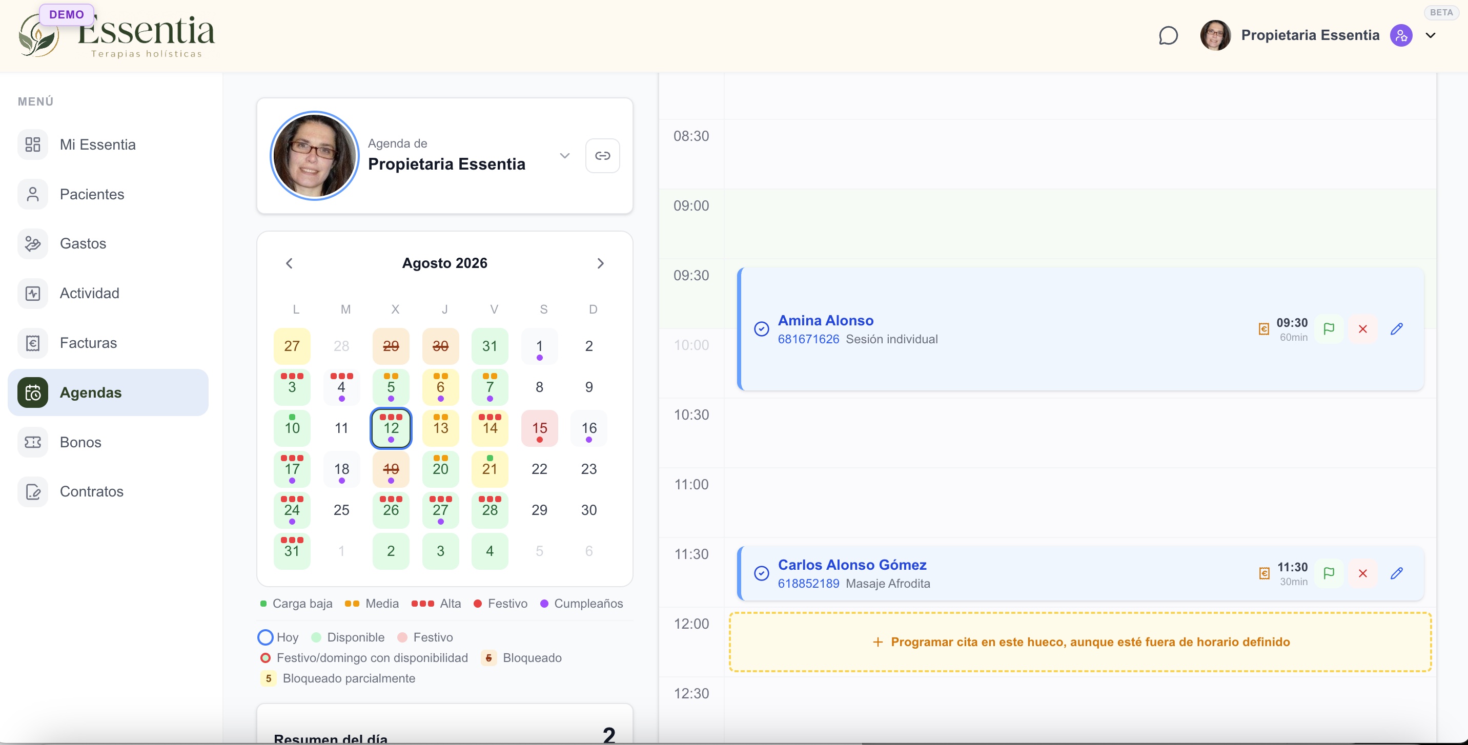 Agenda profesional de SIKIO